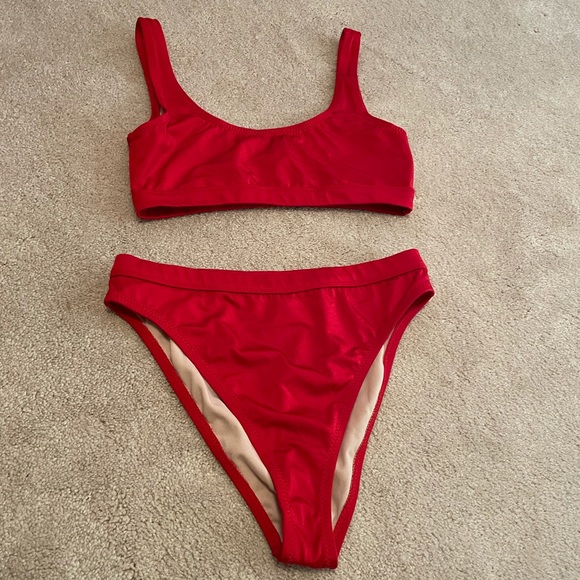 Two Pieces Bikini Set Swimsuit Sports Style - Picture 3 of 5
